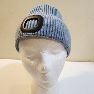 Northern Original Light Blue Knit Beanie with Black Detail OS
